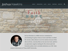 Tablet Screenshot of joshuahawkins.com